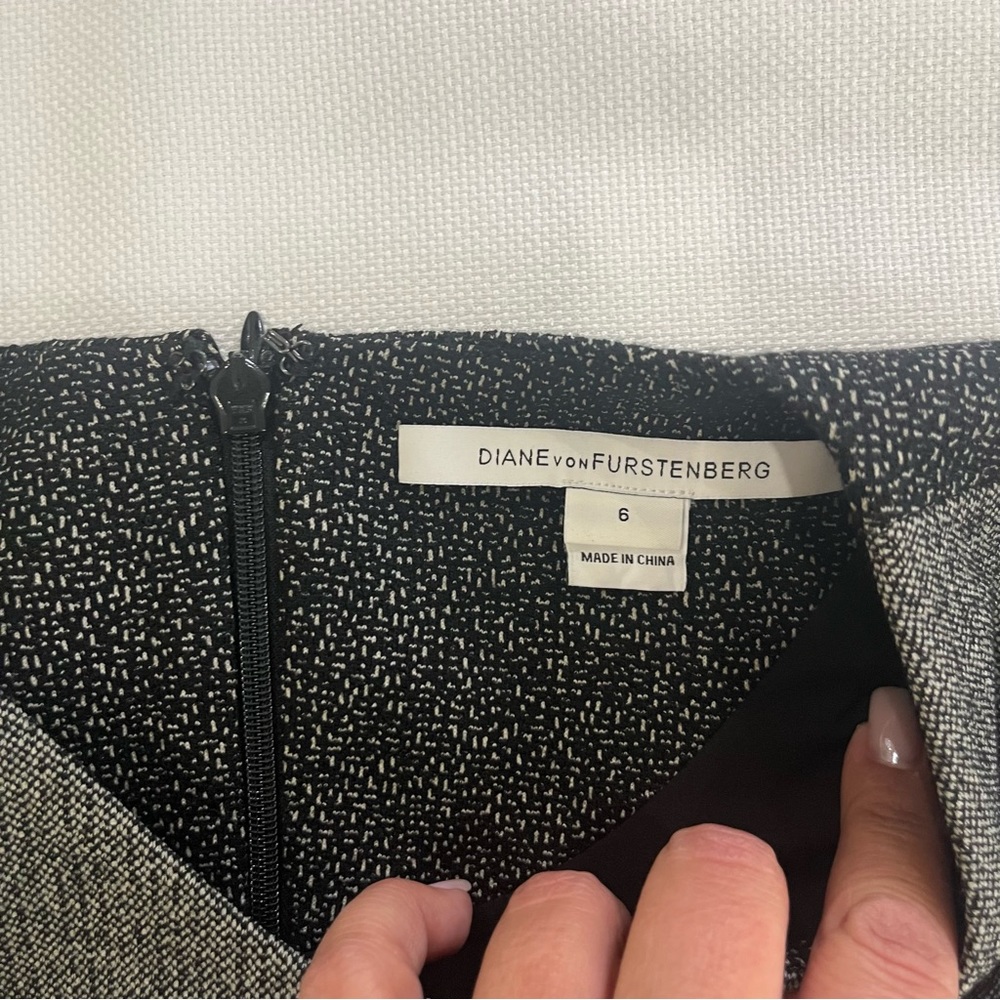 Diane Von Furstenberg Pentra Mini Weave Jacquard Dress Size 6 - Picture 16 of 16